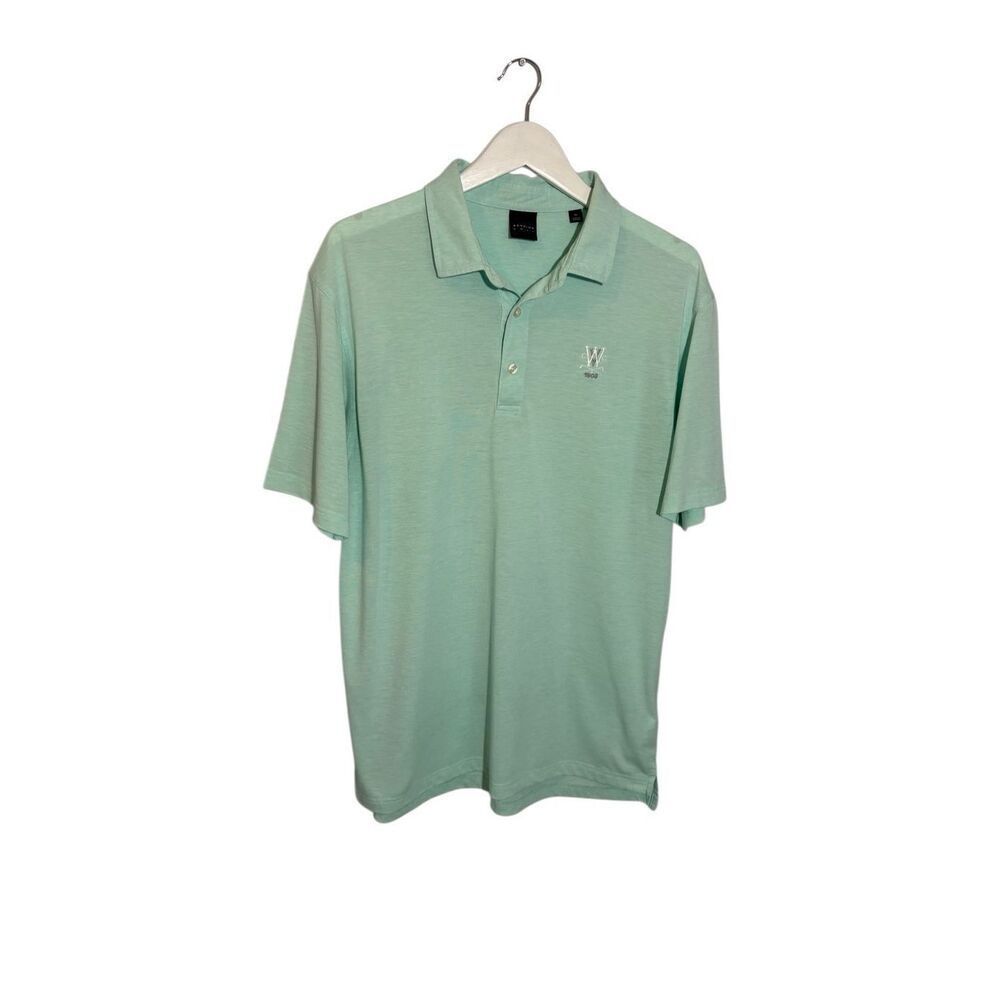 Dunning Golf mint green  chest logo polo shirt - XL